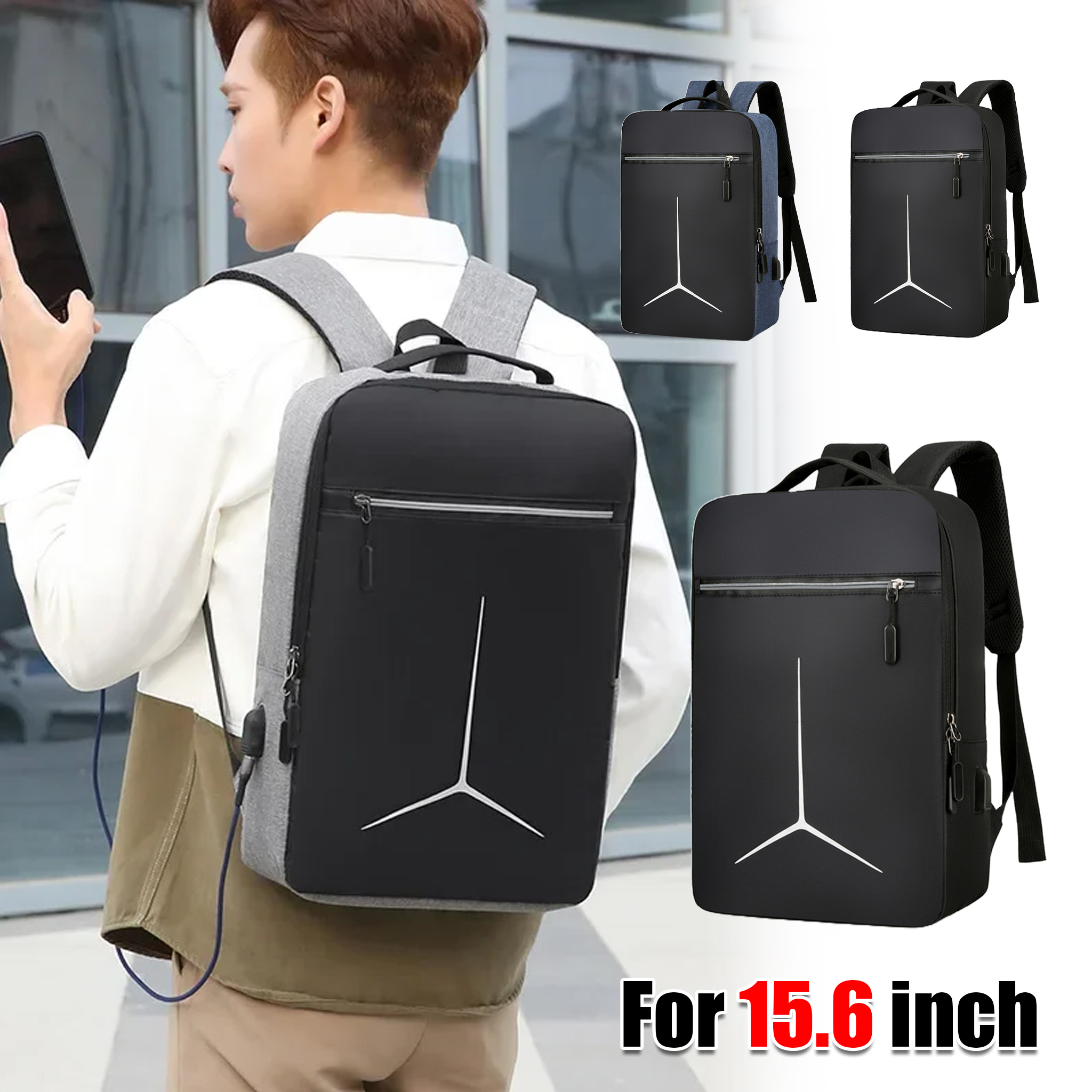 Laptop Bag Waterproof - Fashion Anti Theft USB Waterproof Hard