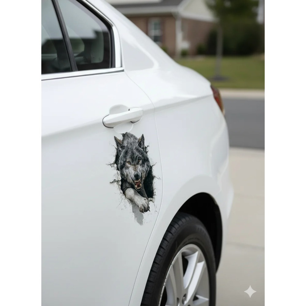 Howling Grey Wolf Peeking Aest - Laptop Unique Accessories recensione e prezzo
