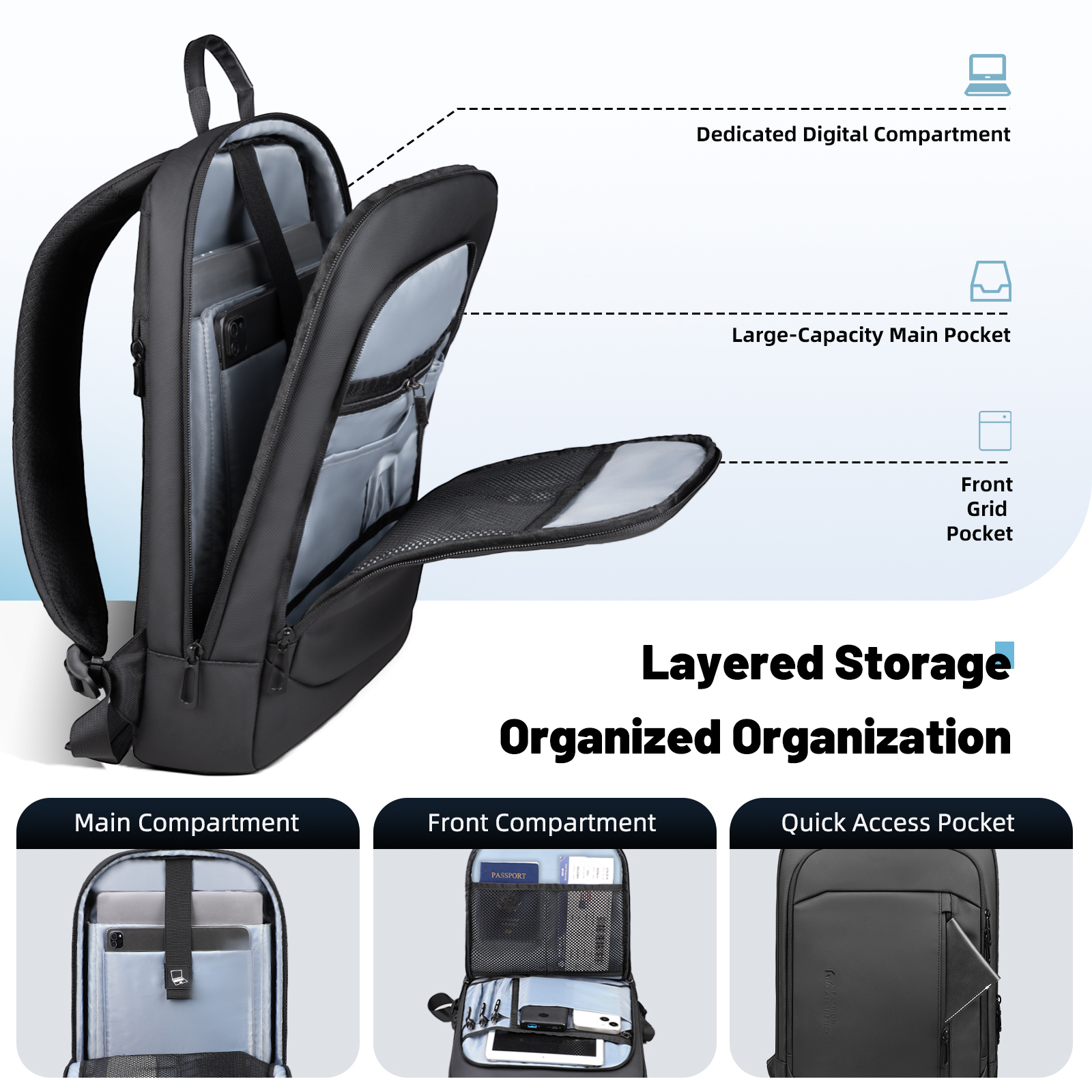 HK Lightweight Men's Business  - Laptop Bag Waterproof recensione e prezzo