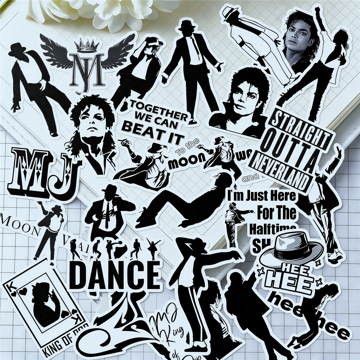 Decorative MJ Stickers 140PCS  - Laptop Accessories Diy recensione e prezzo