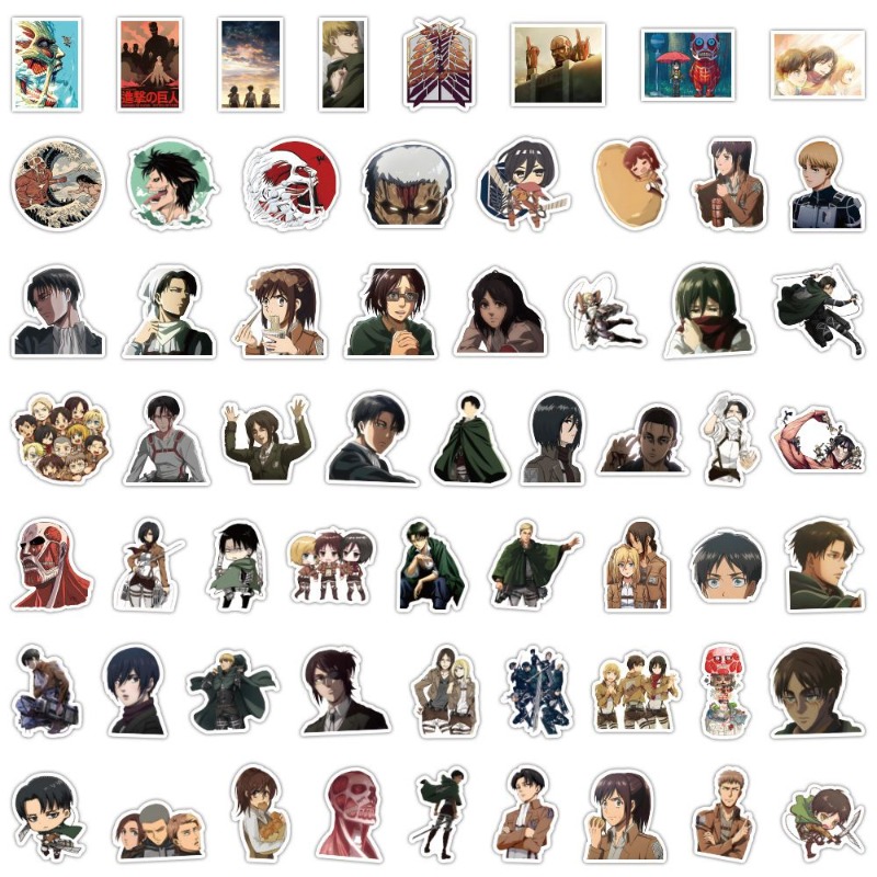 60Pcs Attack on Titan Anime St - Laptop Accessories Diy recensione e prezzo