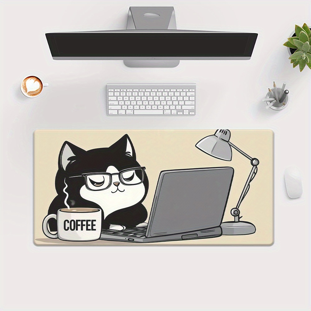 Cute Coffee Cat Working On Lap - Laptop Accessories Officeworks recensione e prezzo