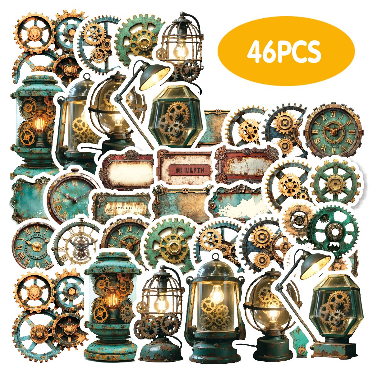 46pcs Gear Heavy Metal Sticker - Laptop Unique Accessories recensione e prezzo