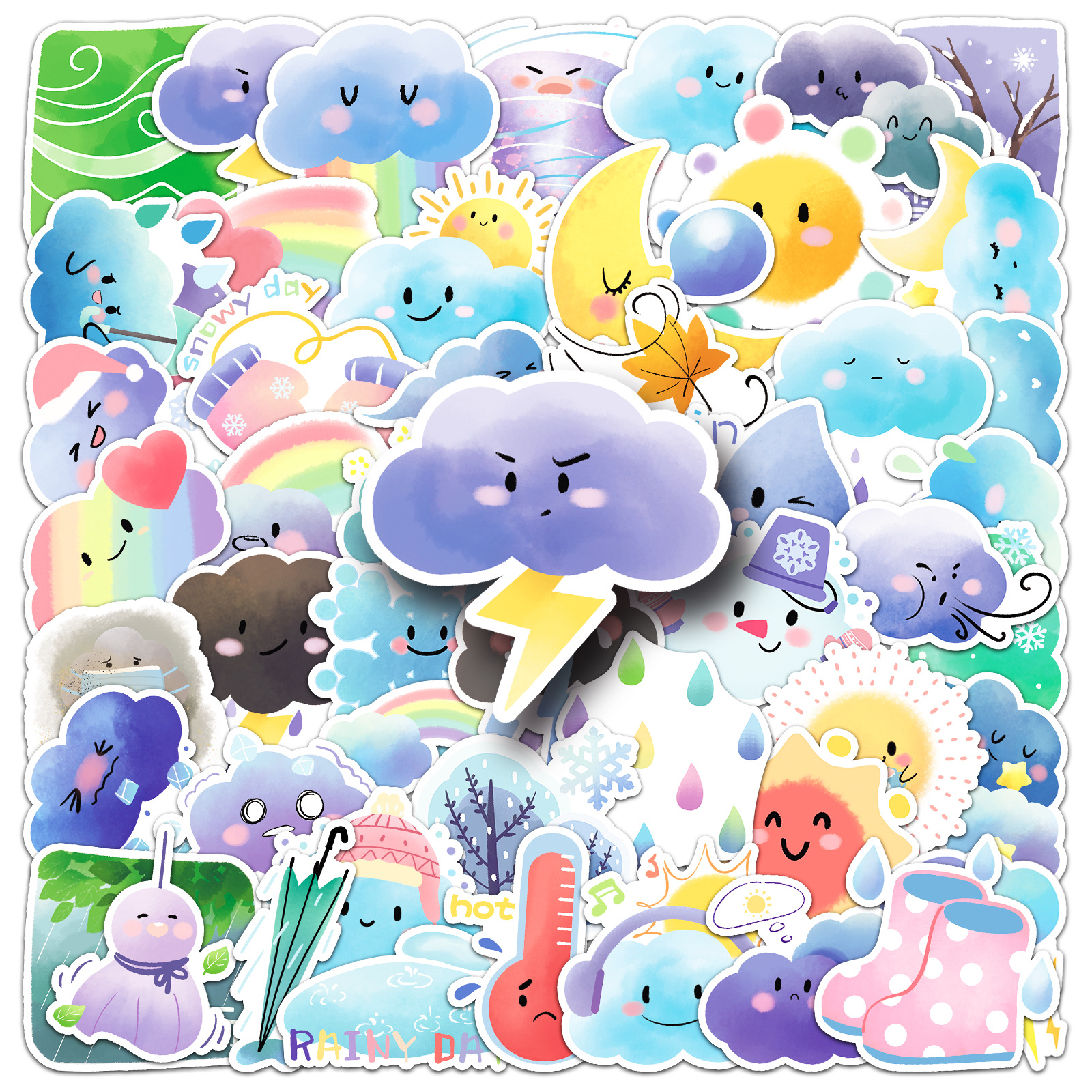 50pcs/Bag Mood Weather Sticker - Laptop Accessories Diy recensione e prezzo