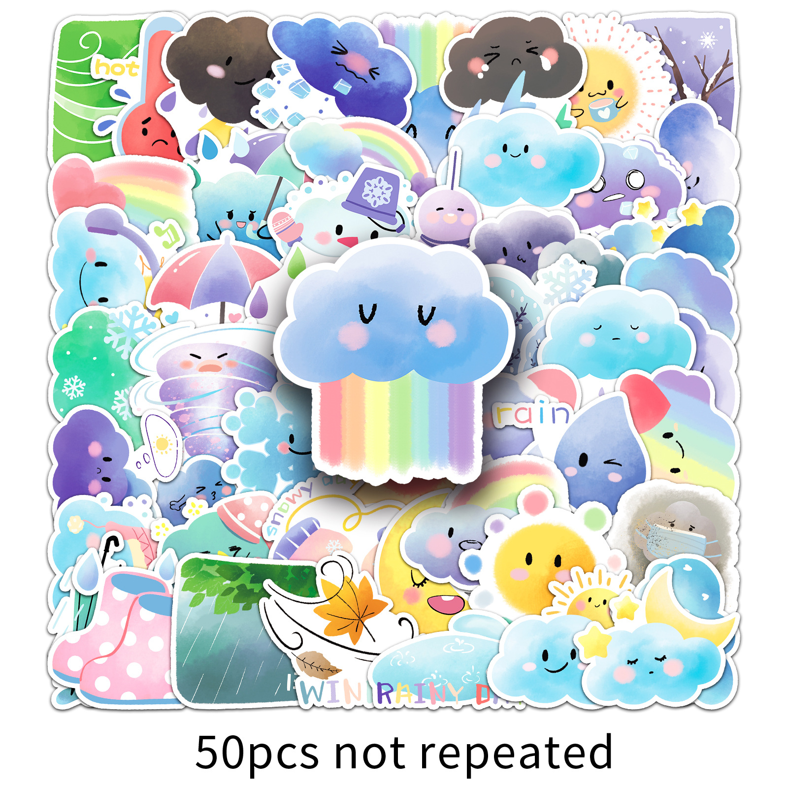 50pcs/Bag Mood Weather Sticker - Laptop Accessories Diy recensione e prezzo