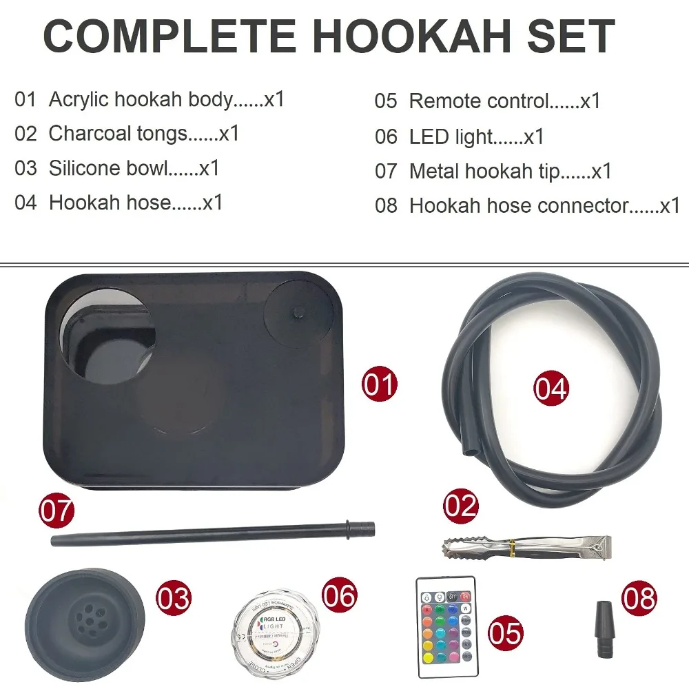 Rectangle Hookah Smoking Pipe  - Laptop Accessories Light recensione e prezzo
